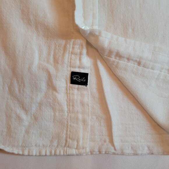 Rails Men's Long Sleeve Button Down Wyatt Shirt White Large - Picture 6 of 12